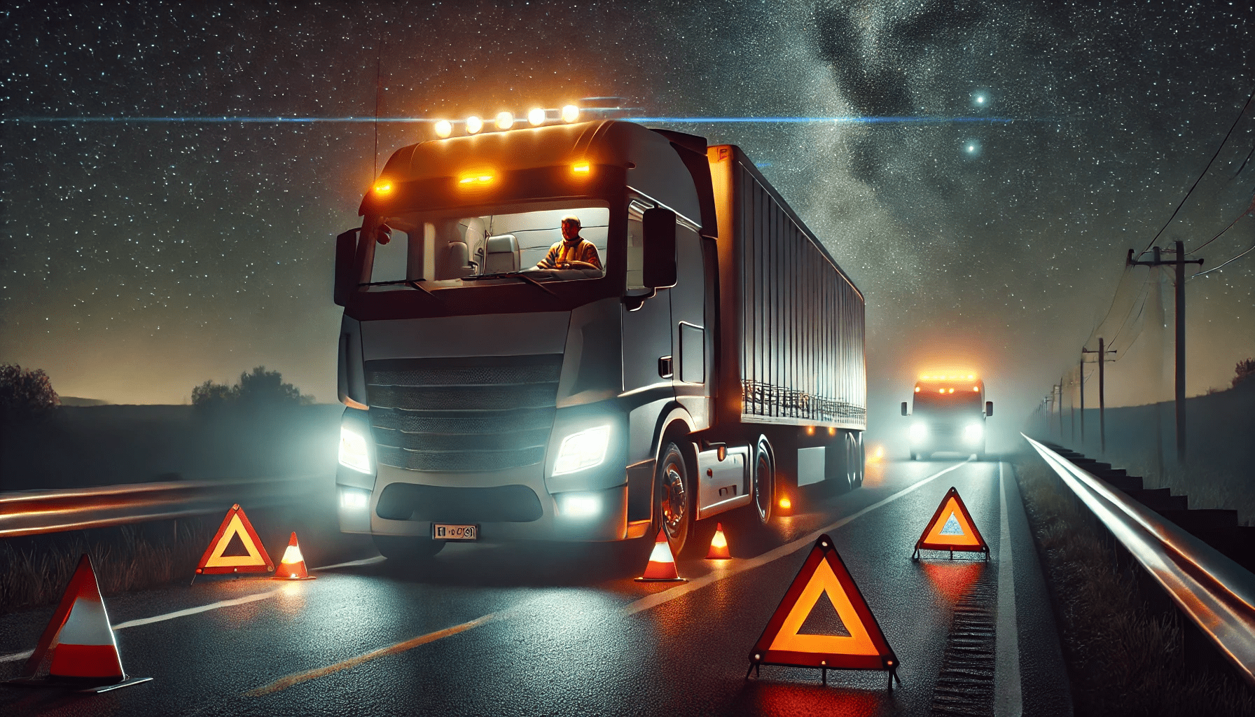 Nighttime Truck Breakdown