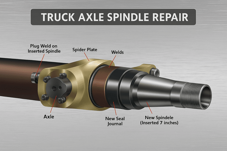 Truck Axle Spindle Repair