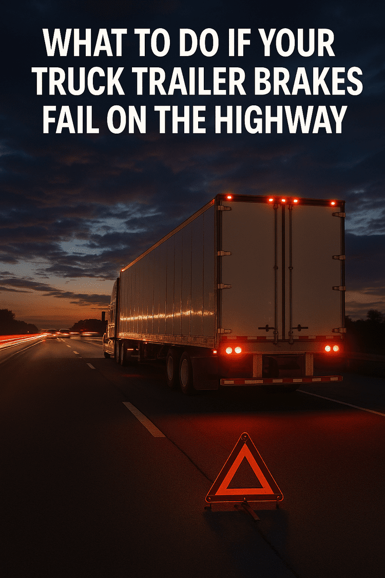 Truck Trailer Brakes Failure on the Highway