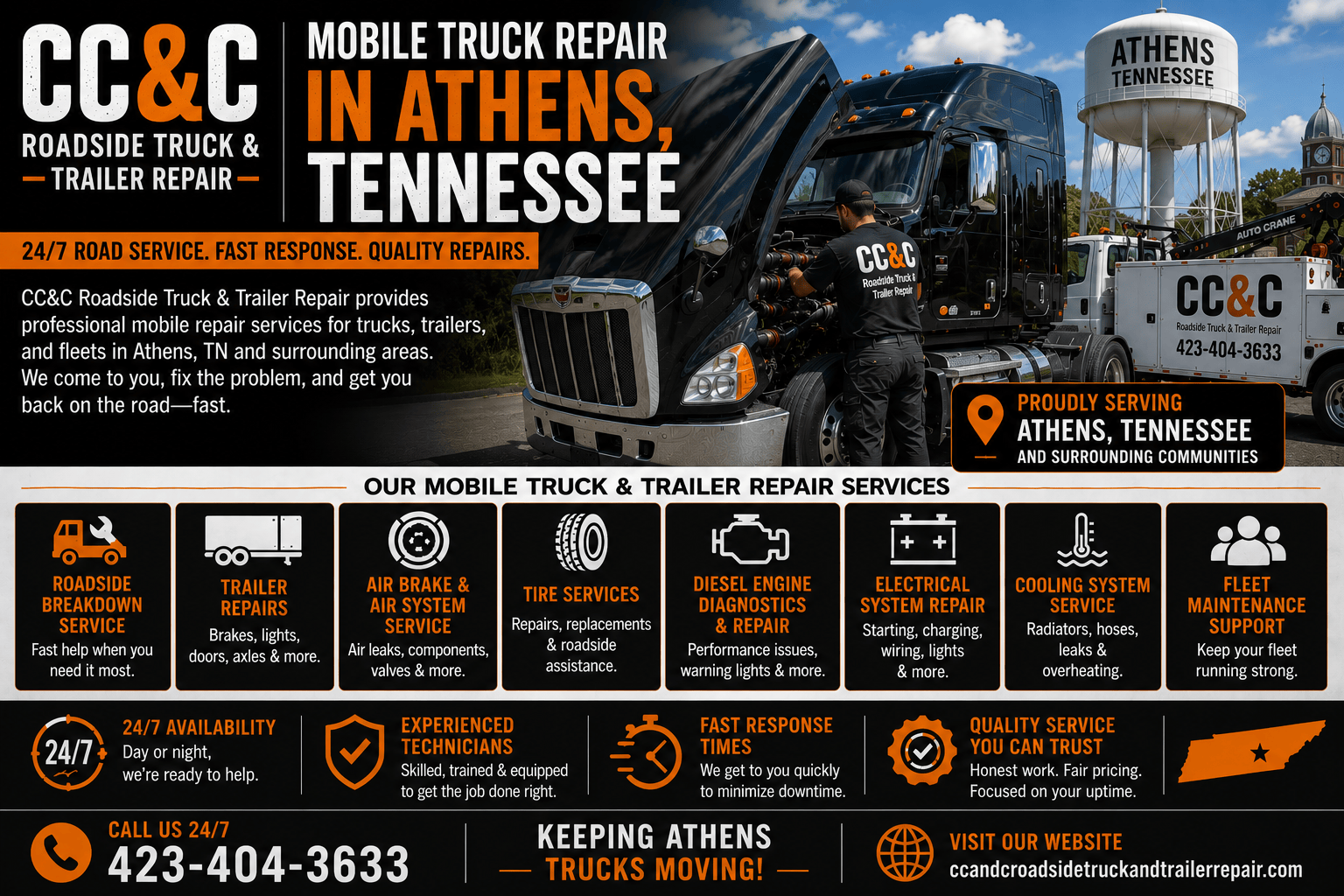 Athens Tennessee Roadside Truck Repair