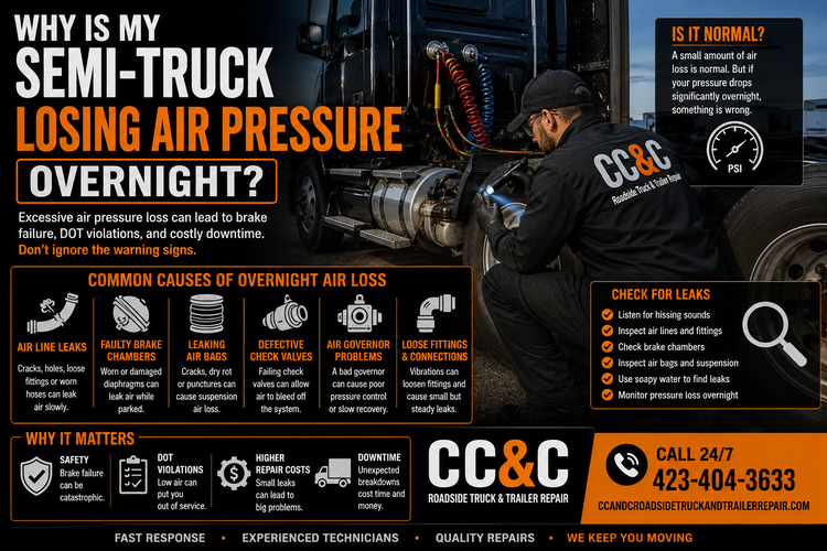 Semi-Truck Losing Air Pressure
