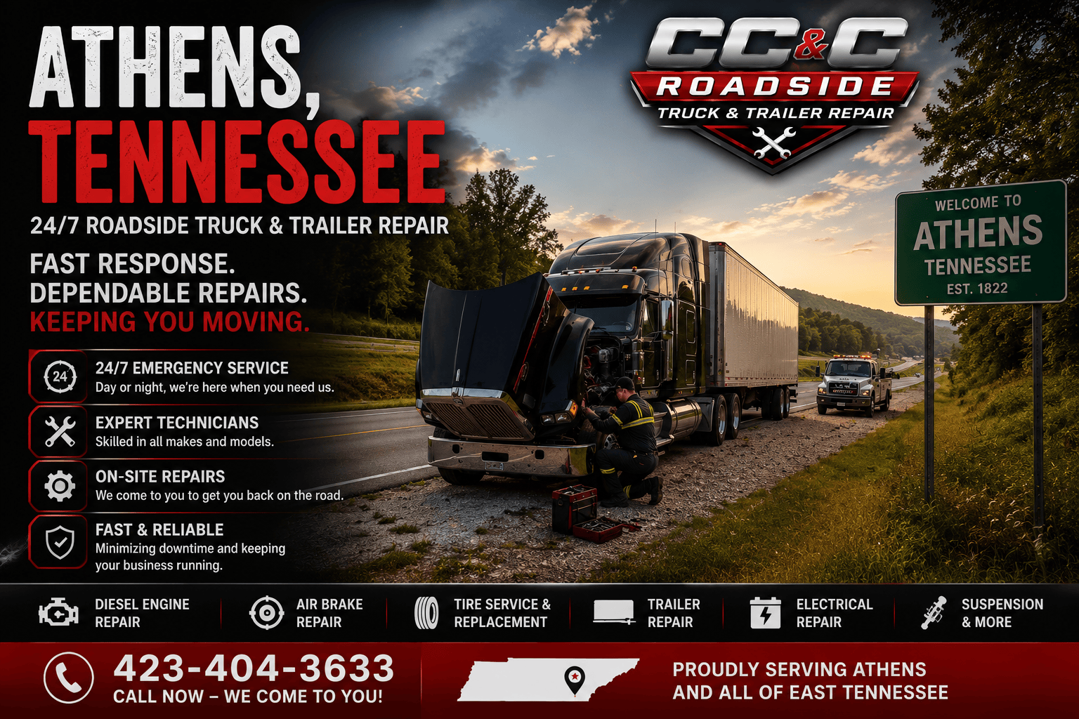 Athens Tennessee Roadside Truck Repair