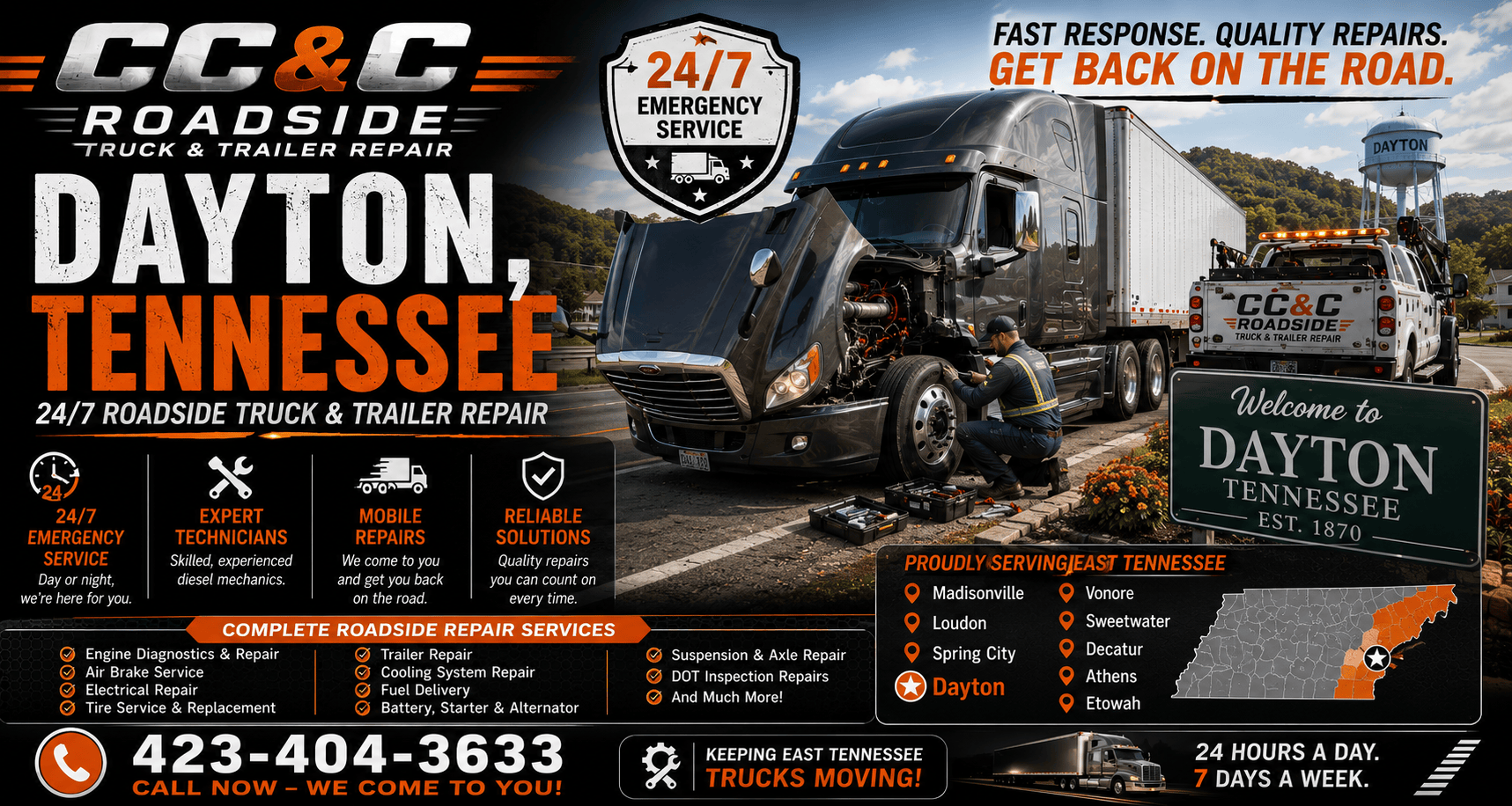 Dayton Tennessee Roadside Truck Repair