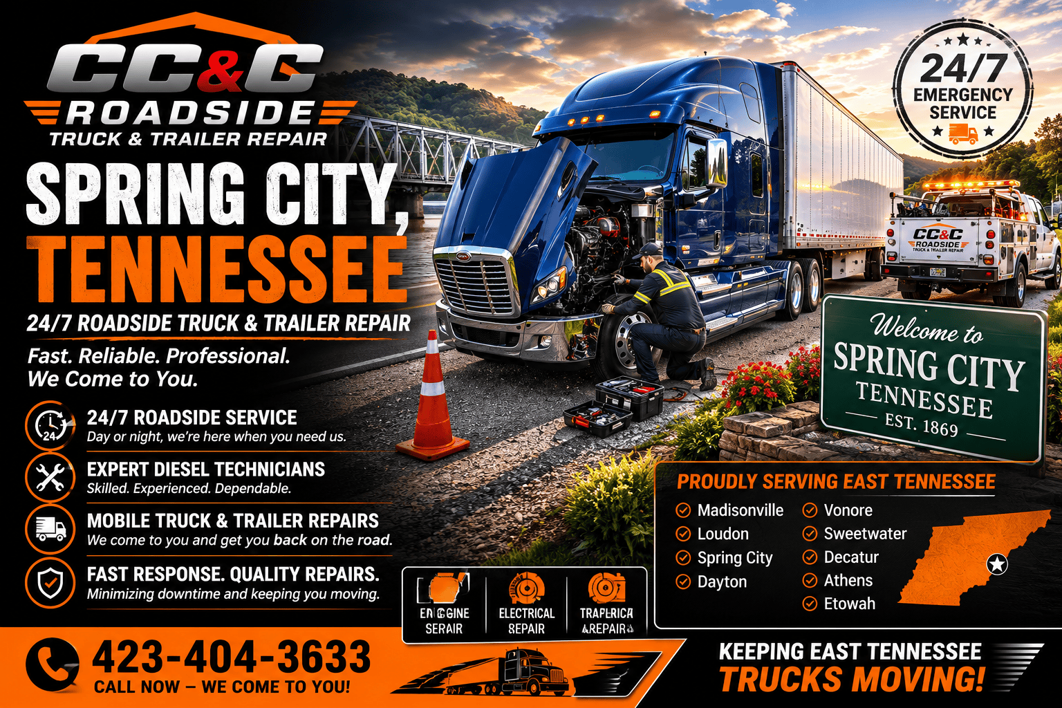 Spring City Tennessee Roadside Truck Repair