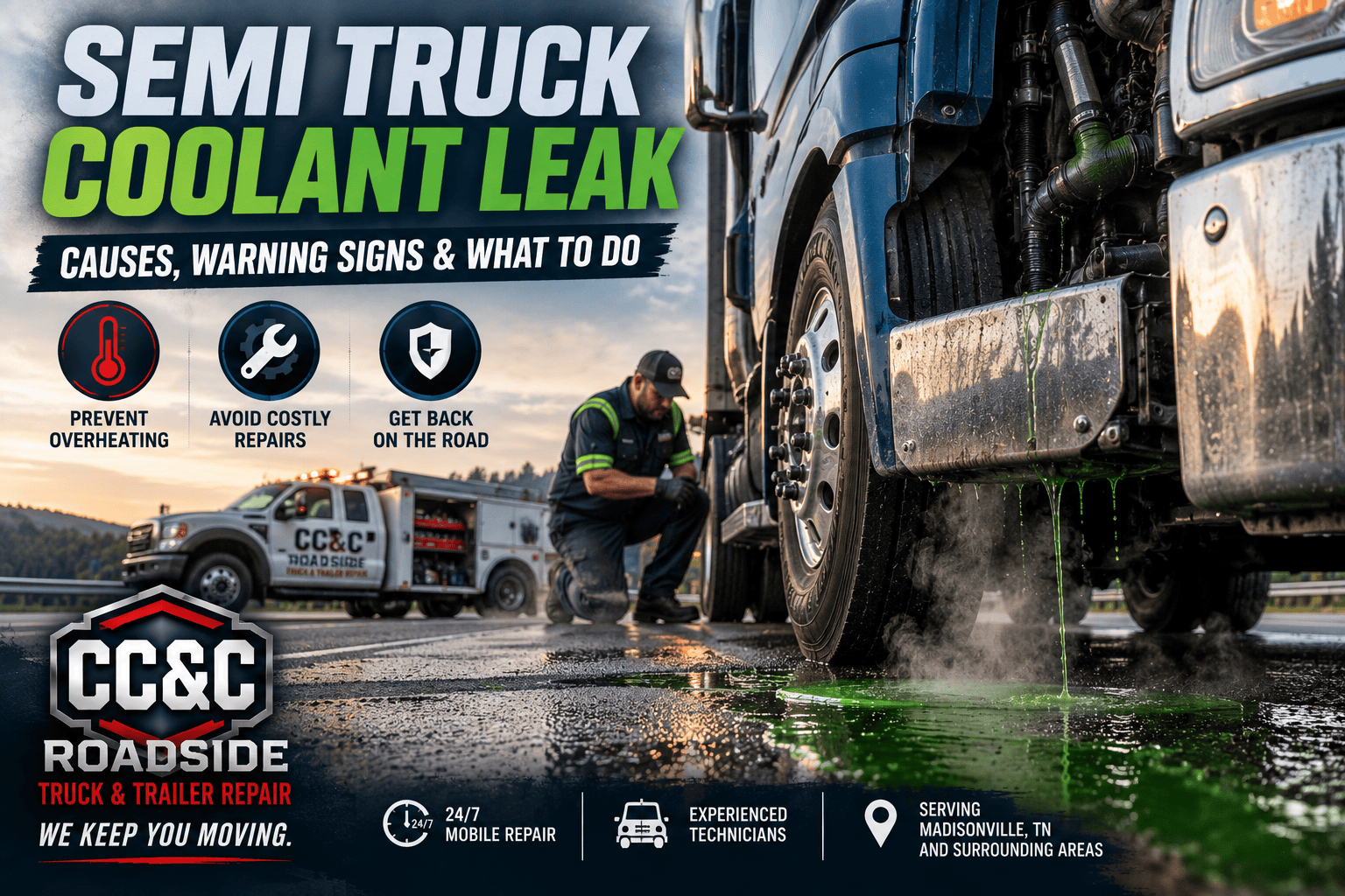 Semi Truck Coolant Leak